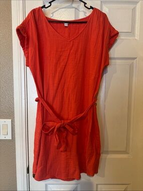 Sonoma Bright Red V-Neck Tunic